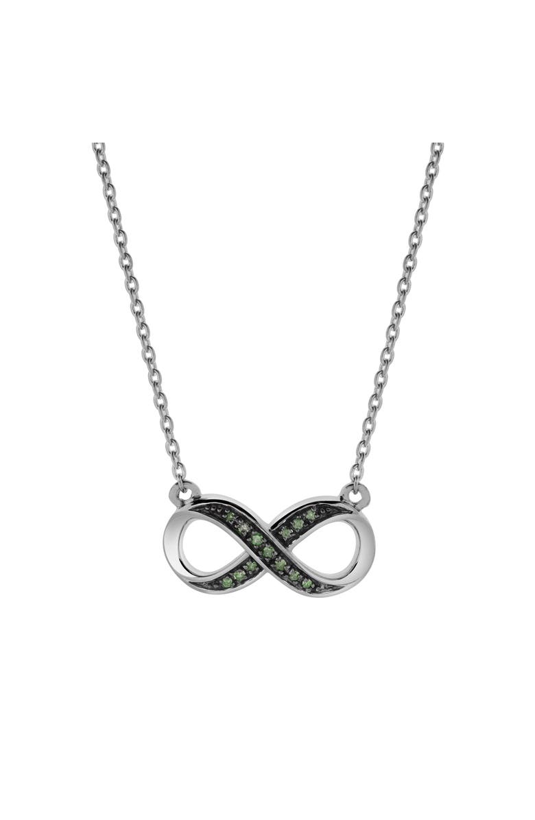 LuvMyJewelry Infinite Devotion 0.08 Ct Diamond Necklace in 925 Sterling Silver, Main, color, Sterling Silver