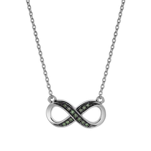 Infinite Devotion 0.08 Ct Diamond Necklace in 925 Sterling Silver