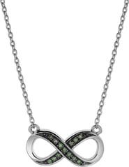 LuvMyJewelry Infinite Devotion 0.08 Ct Diamond Necklace in 925 Sterling Silver