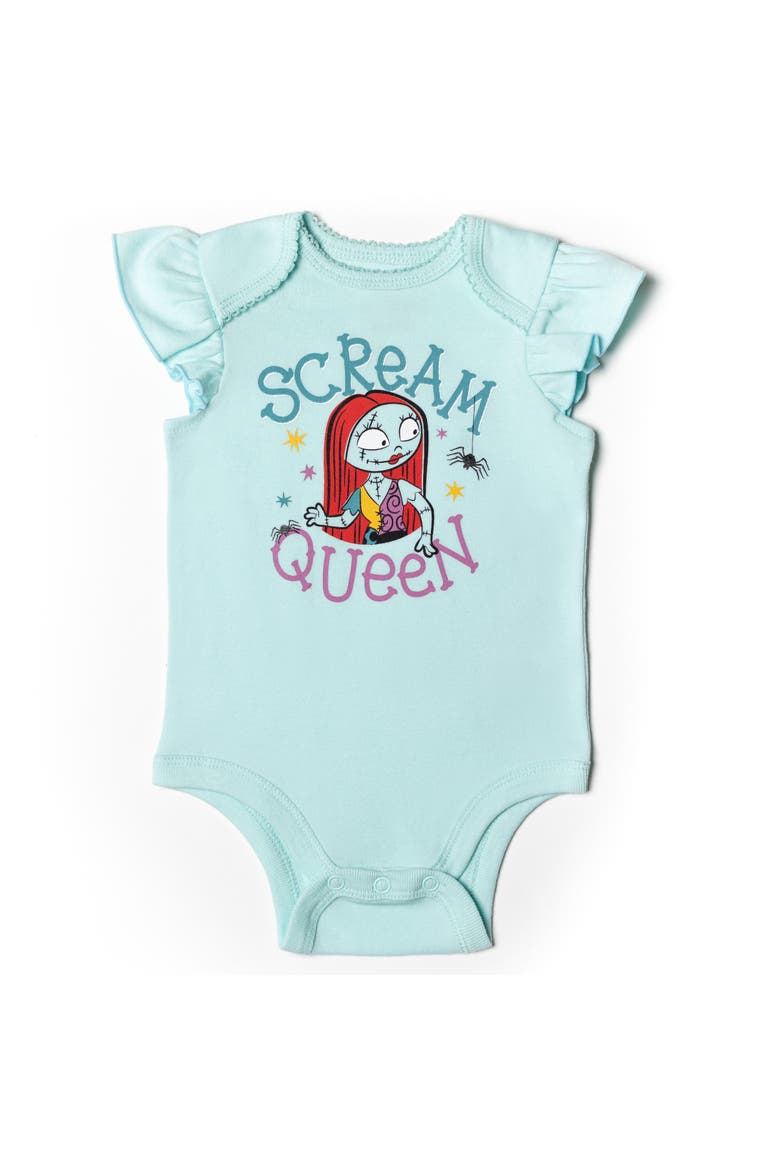 Nightmare Before Christmas 3-Piece Bodysuit and Pants Set, Alternate, color, Sally Blue