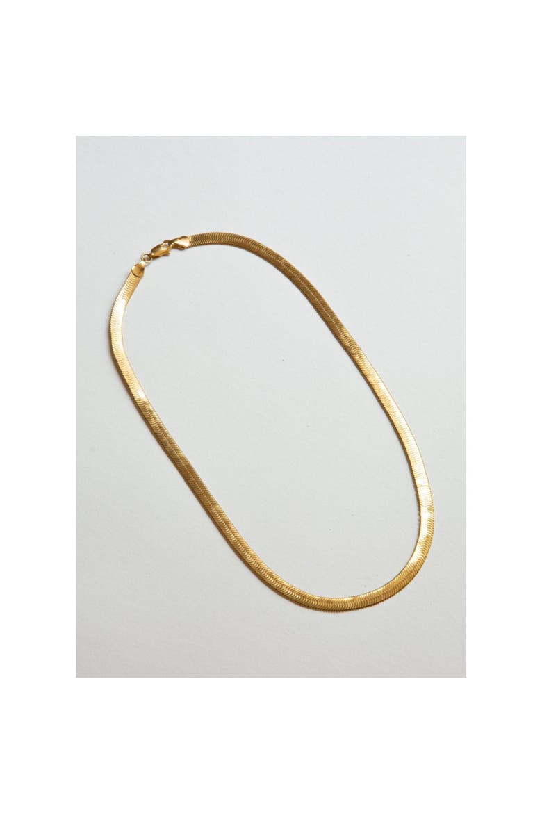 Gold Herringbone Chain Necklace, Main, color, Gold