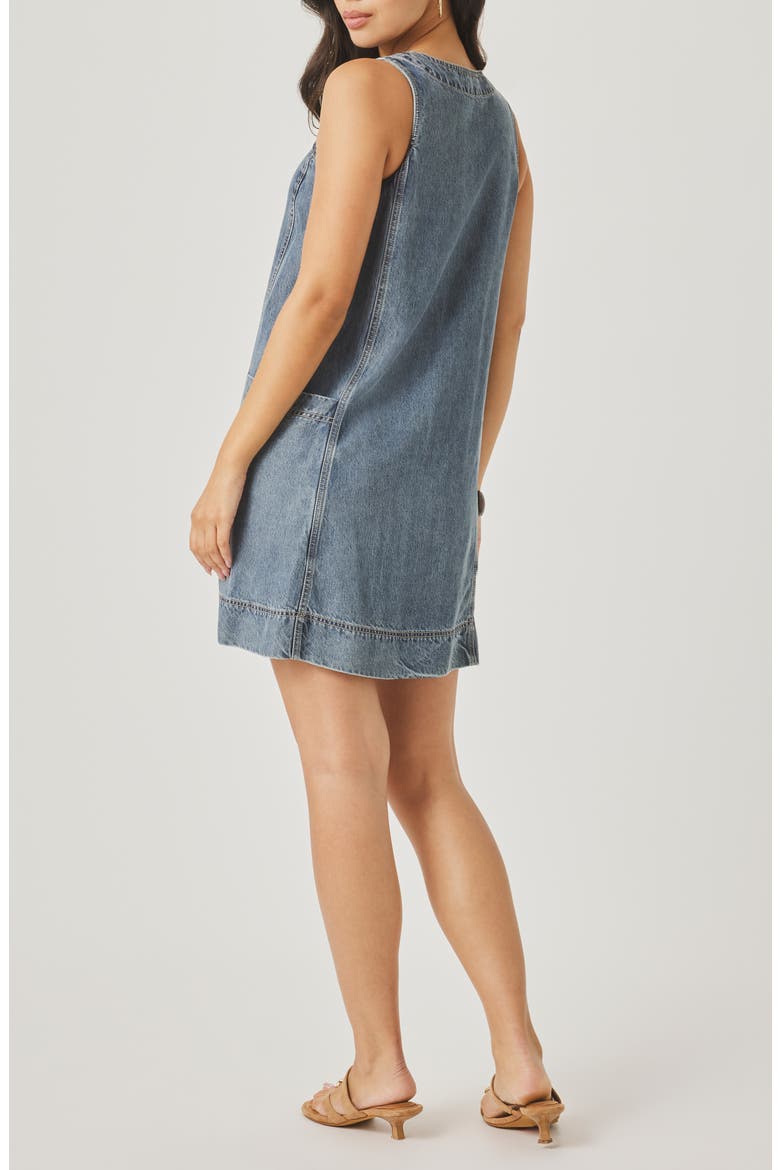 Lounge Zip Front Minidress, Alternate, color, INDIGO BLUE