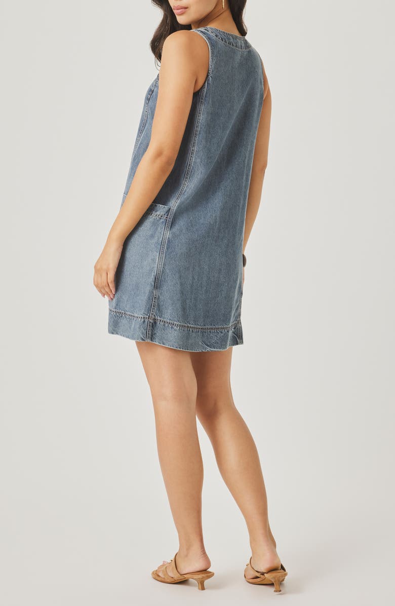 Splendid Lounge Zip Front Minidress, Alternate, color, Indigo Blue