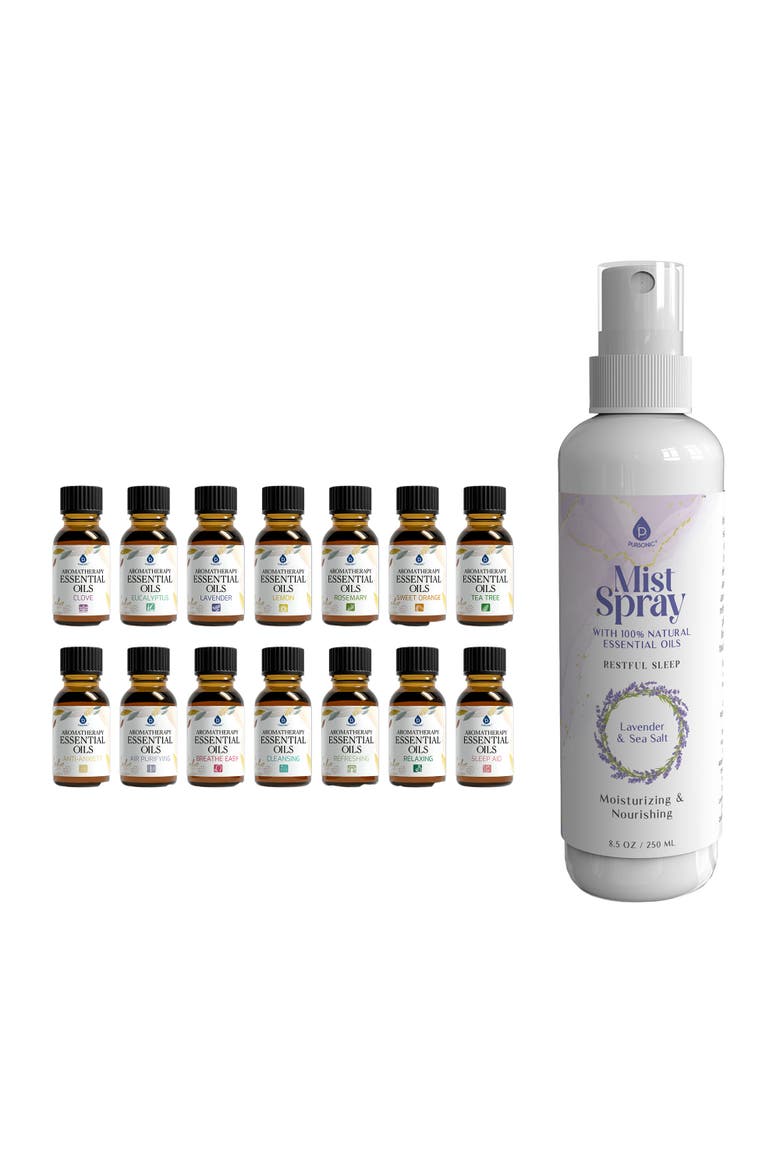 Lavender Mist & 14-Pack Essential Oils, Main, color, Multicolor