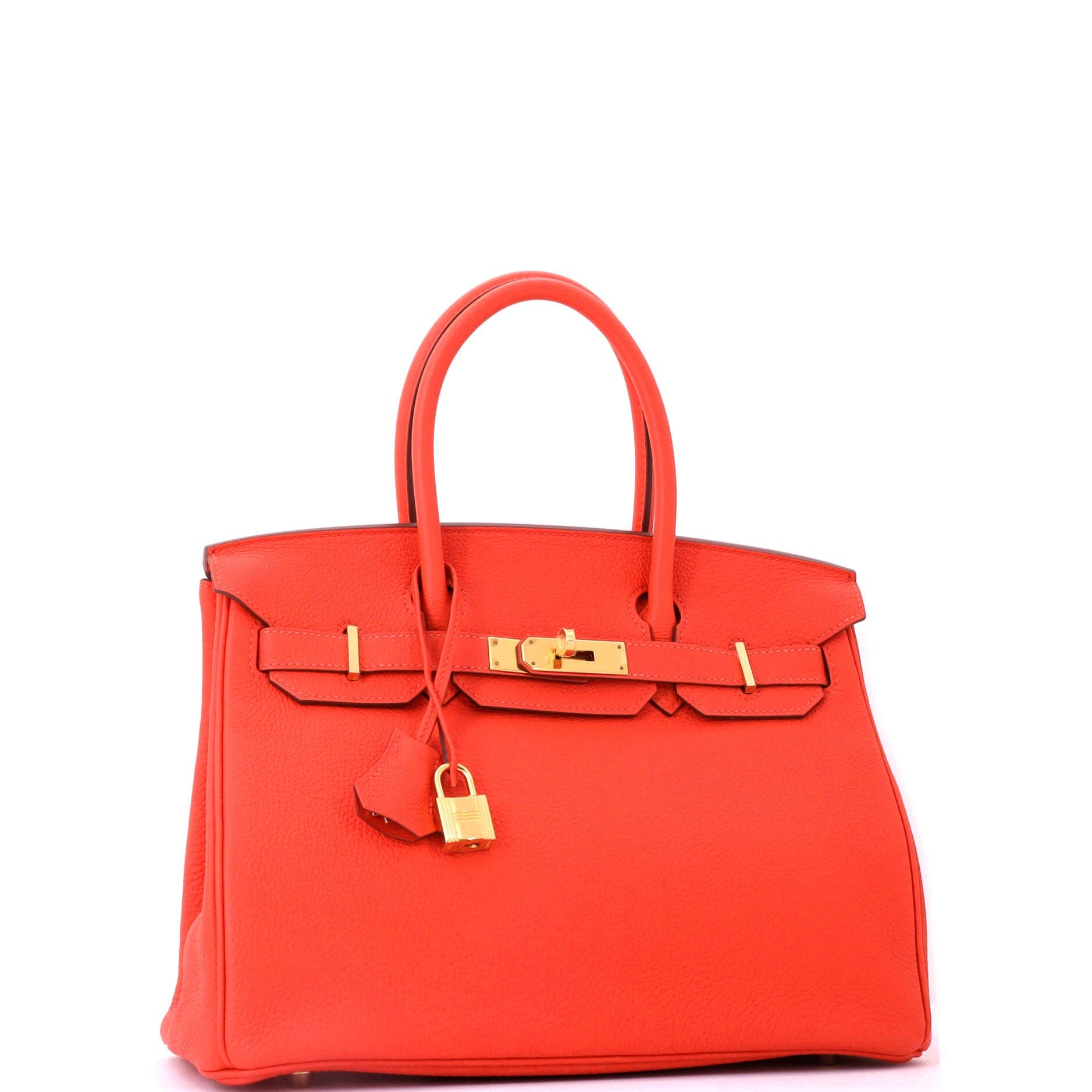 Pre-Owned Hermes Birkin Handbag Orange Togo with Gold Hardware 30, Alternate, color, Capucine
