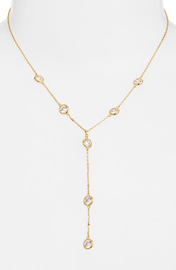 Cubic Zirconia Station Y Necklace