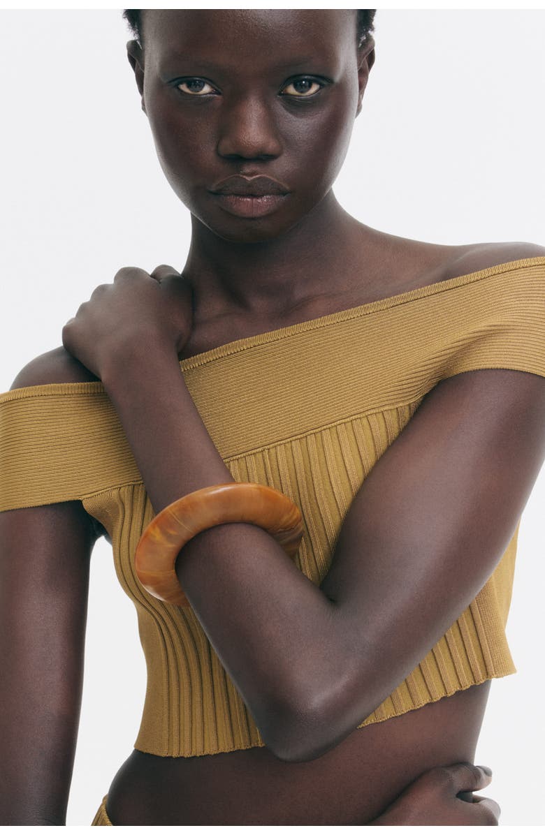 H&M Bangle, Alternate, color, Dark Beige/Marbled