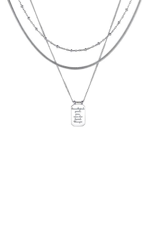 Beautiful Girl, You Can Do Hard Things - Layered Necklace