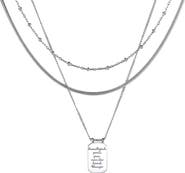 Mantra Beautiful Girl, You Can Do Hard Things - Layered Necklace
