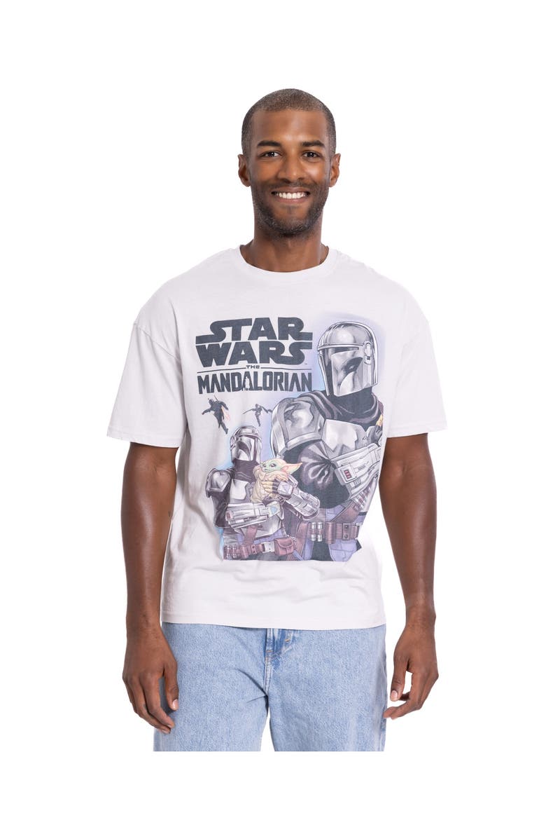 The Mandalorian Short Sleeve T-Shirt, Alternate, color, Mando Vapor Blue