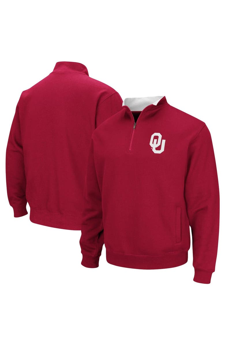 COLOSSEUM Men's Colosseum Crimson Oklahoma Sooners Big & Tall Tortugas Quarter-Zip Jacket, Main, color, 