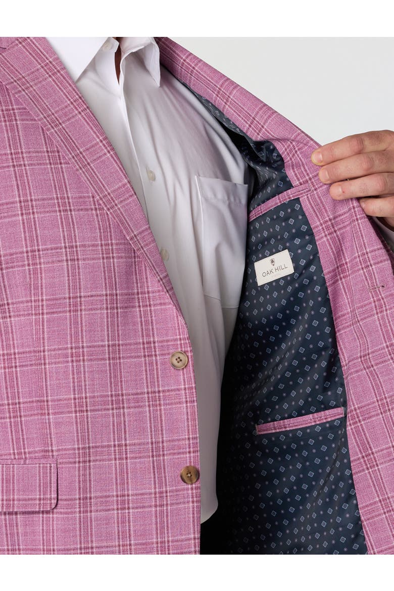 Big & Tall Vibrant Plaid Sport Coat, Alternate, color, BERRY