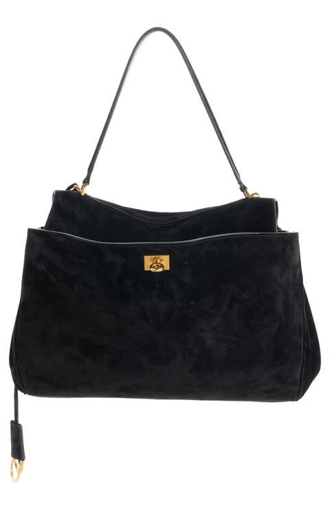Medium Rodeo Suede Top Handle Bag