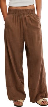 Free People Day's End Linen Blend Pants