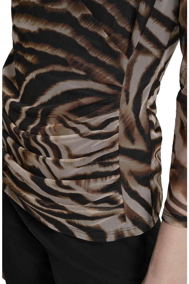 Surplice Mesh Top, Alternate, color, BLURRED ZEBRA