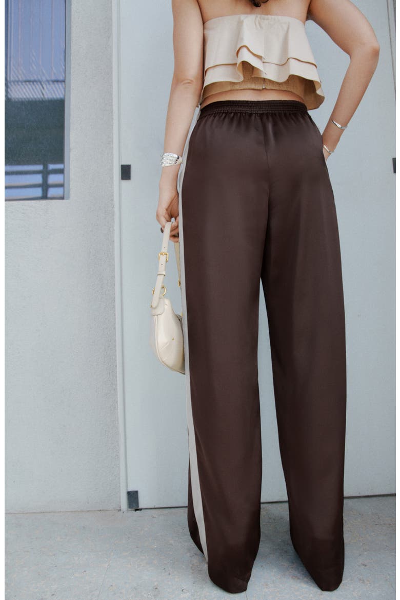 Side Stripe Straight Leg Pants, Alternate, color, PLUM