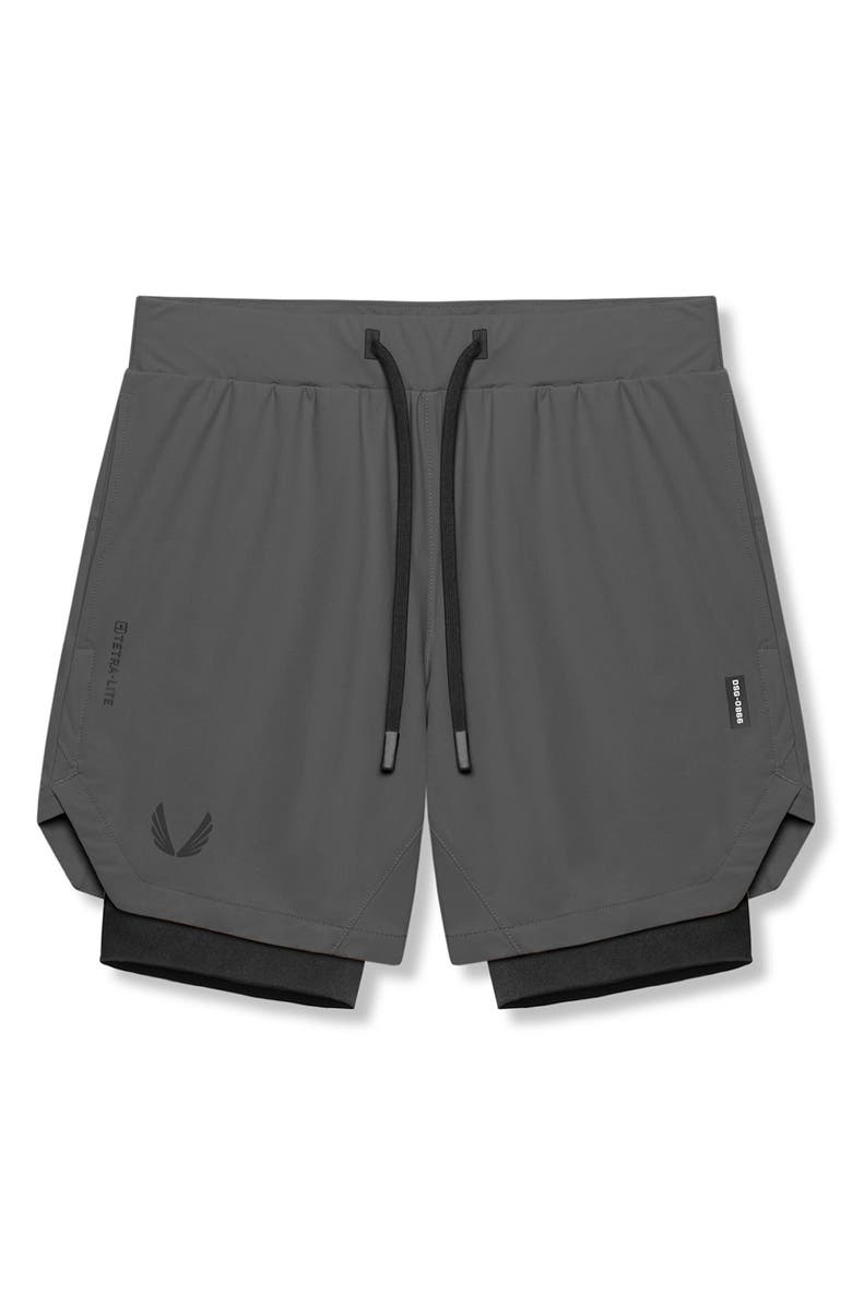 ASRV TETRA-LITE<sup>™</sup> 7-Inch Water Repellent Liner Shorts, Main, color, Space Grey Wings/ Black