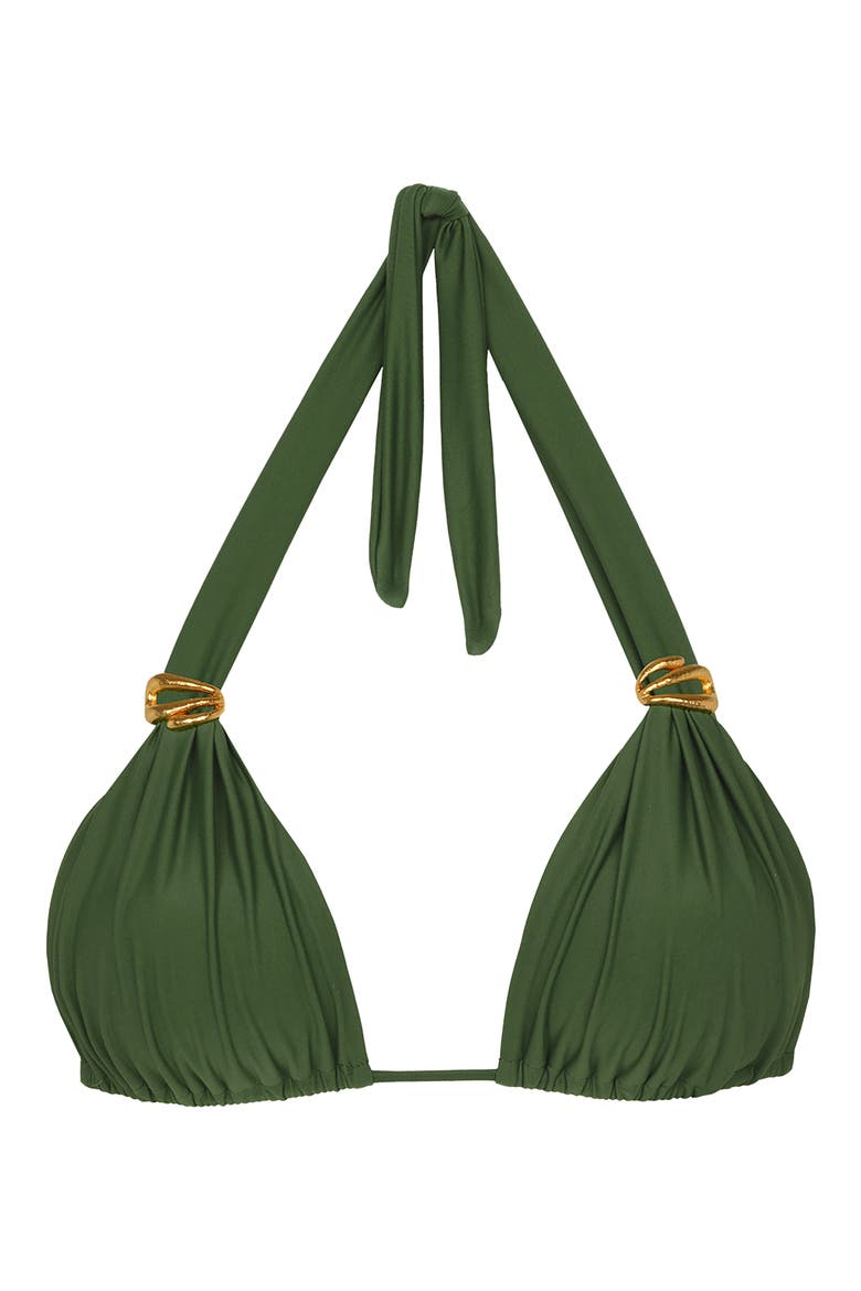 Bia Tube Triangle Bikini Top, Alternate, color, GREEN