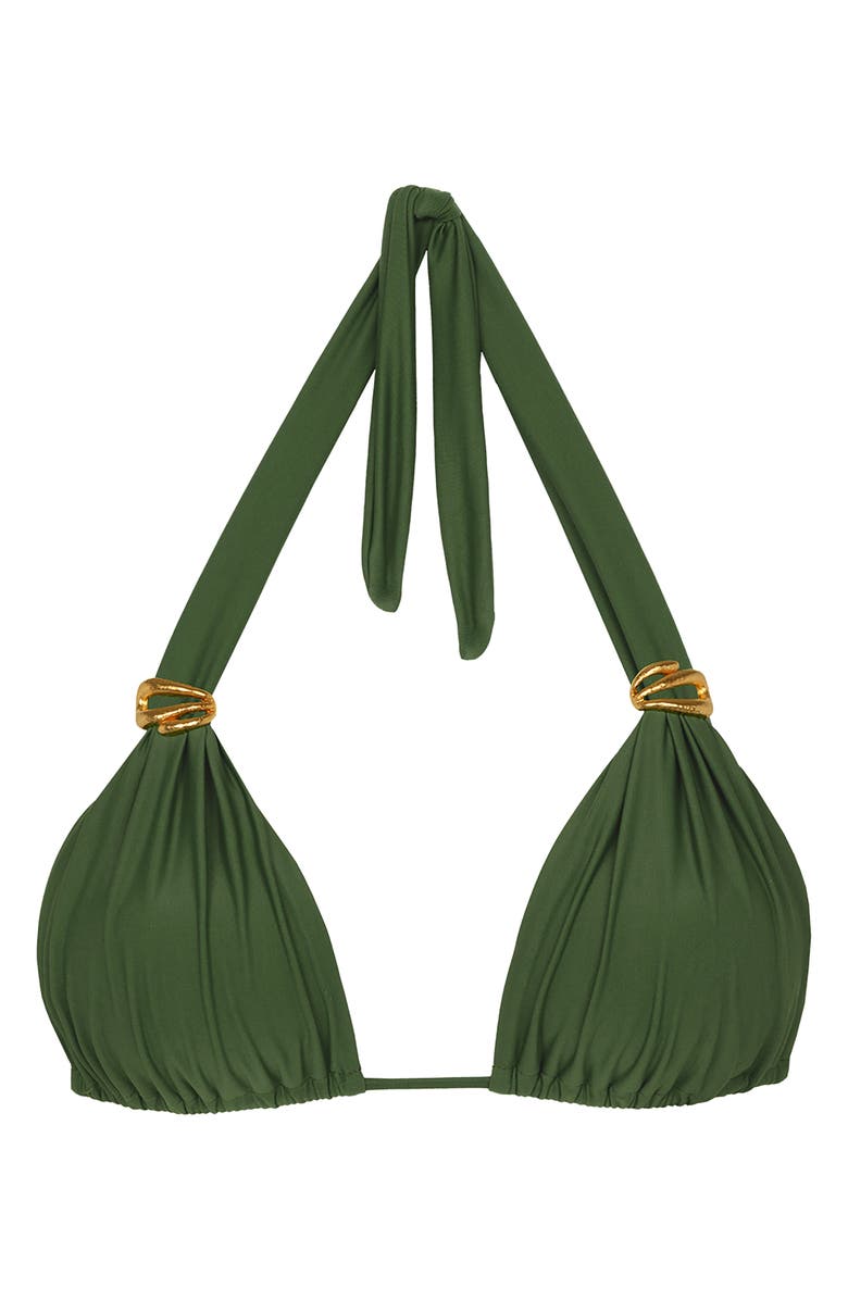 ViX Paula Hermanny Bia Tube Triangle Bikini Top, Alternate, color, Green
