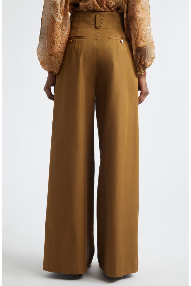 Luna Drill Tailored Trousers, Alternate, color, DARK KHAKI