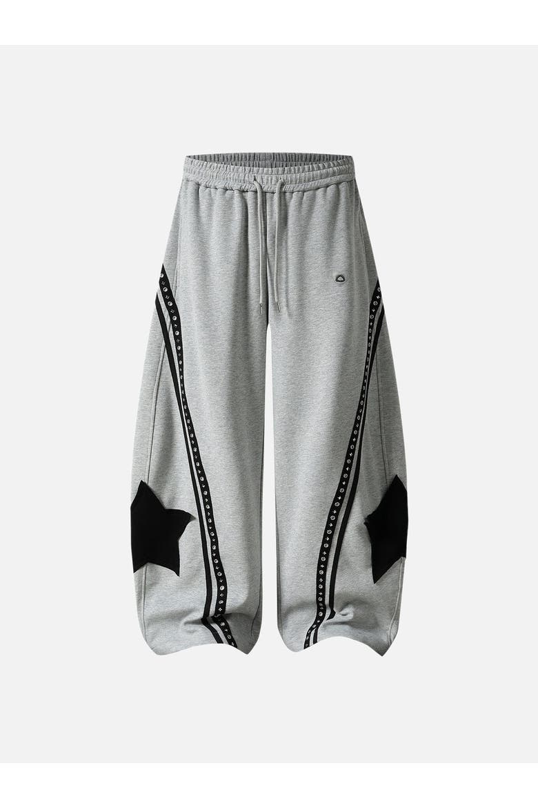 Panel Baggy Barrel Sweatpants, Alternate, color, Grey