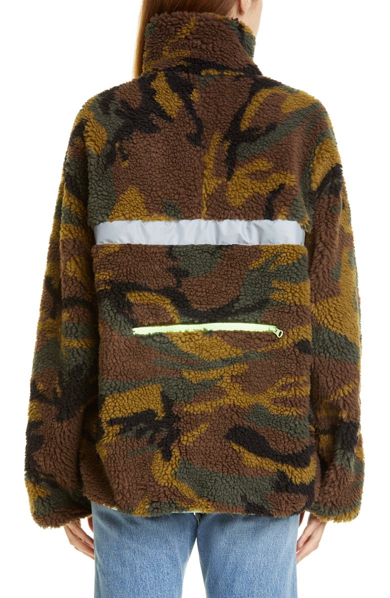 Sandy Liang Rory Camo Print Fleece Jacket, Alternate, color, 