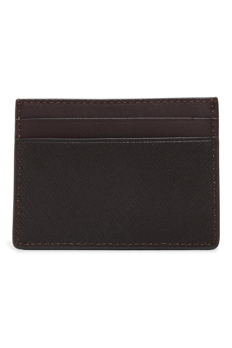 Cavendish Leather Card Case, Alternate, color, DARK BROWN