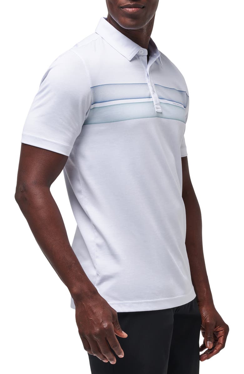 TravisMathew Ocean Time Cotton Blend Polo, Alternate, color, White
