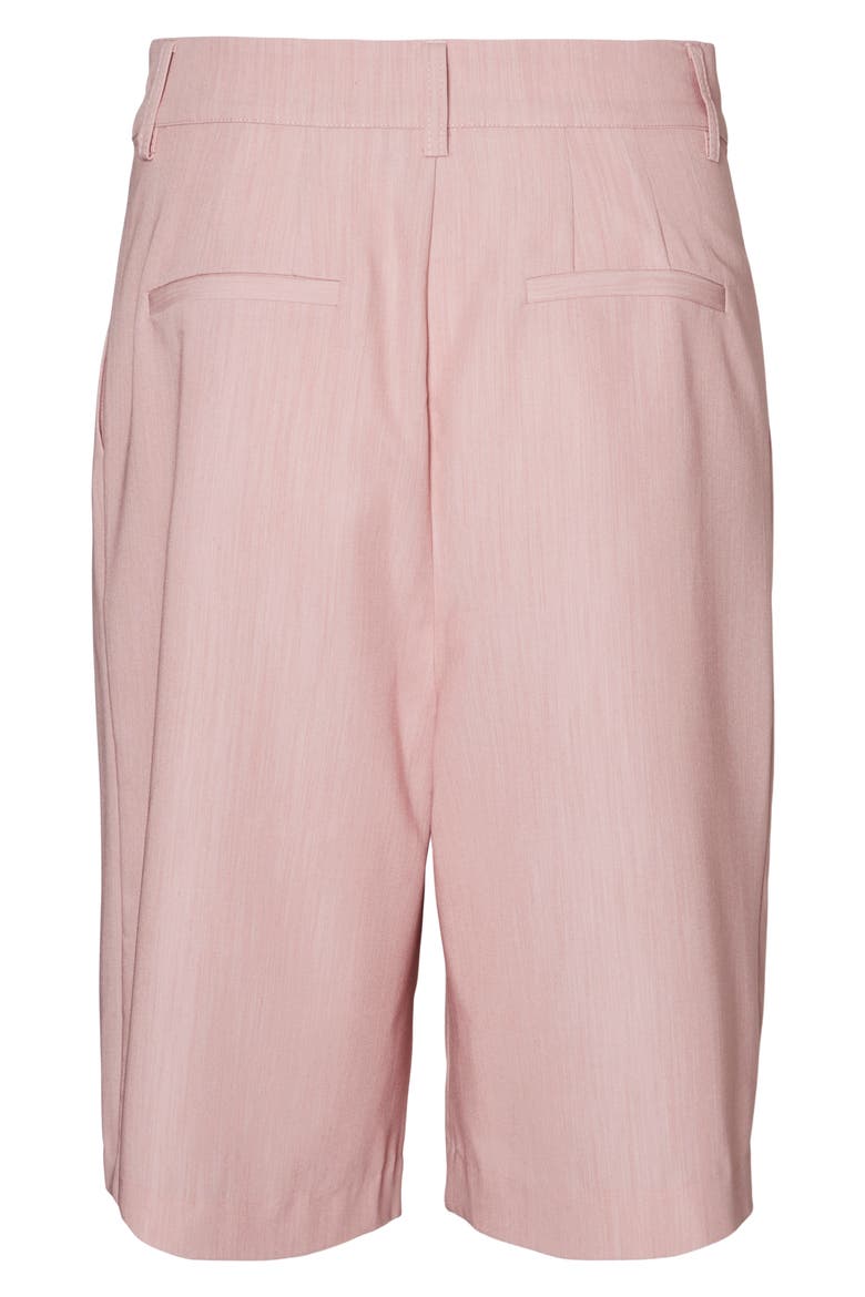Caroline Pleated High Waist Bermuda Shorts, Alternate, color, POTPOURRI