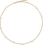 Missoma Cubic Zirconia Station Chain Necklace