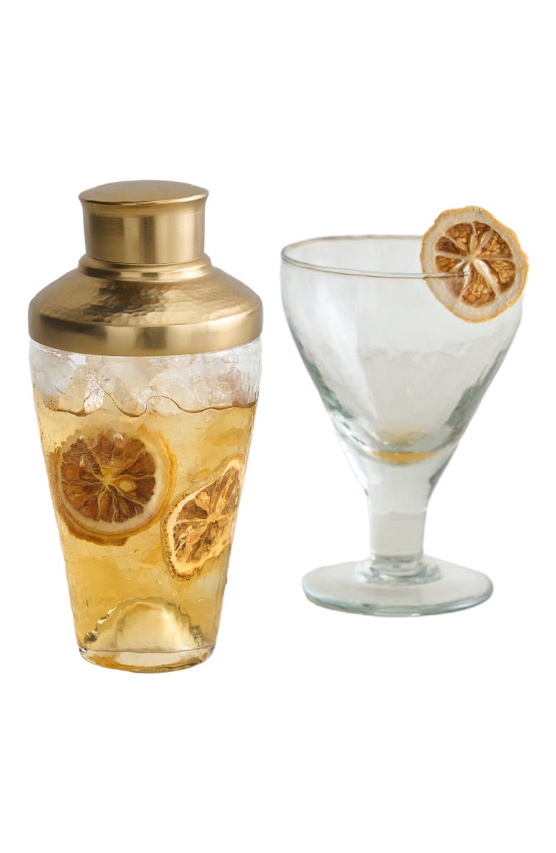 The Collective Home Pebbled Mini Shaker, Main, color, Clear