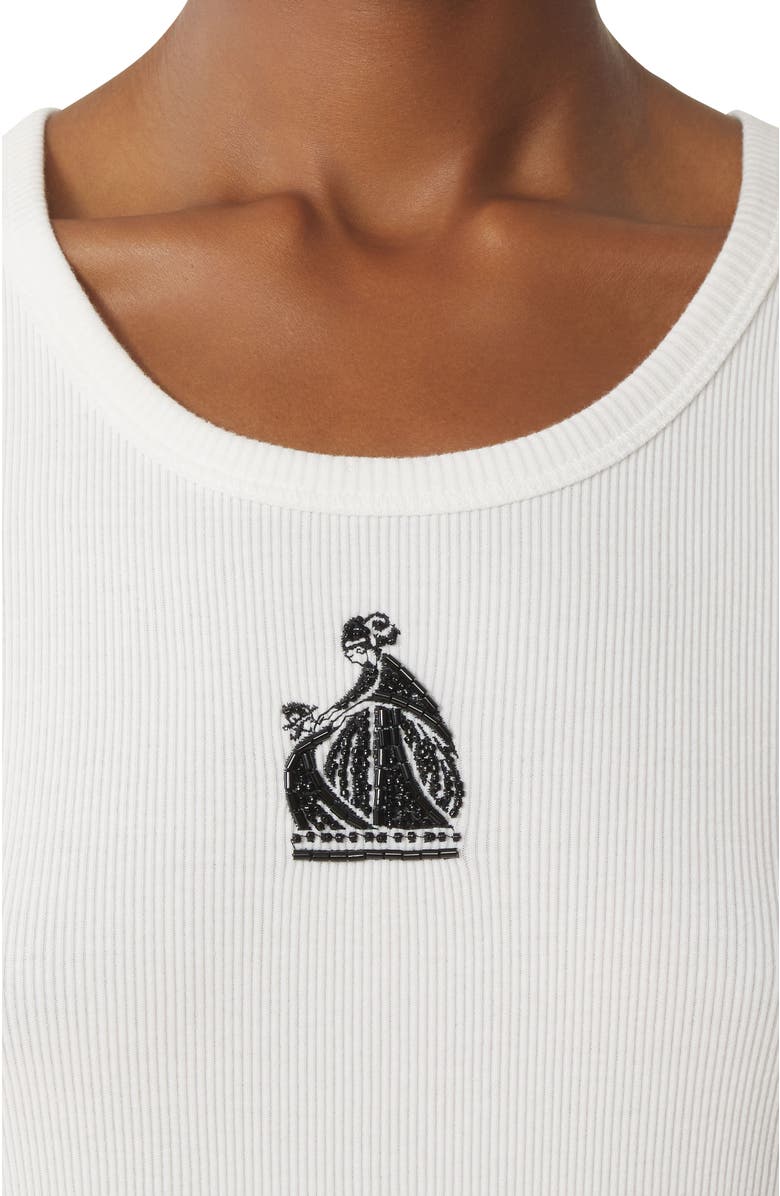 Lanvin Mother And Daughter Ribbed Tank Top, Alternate, color, White