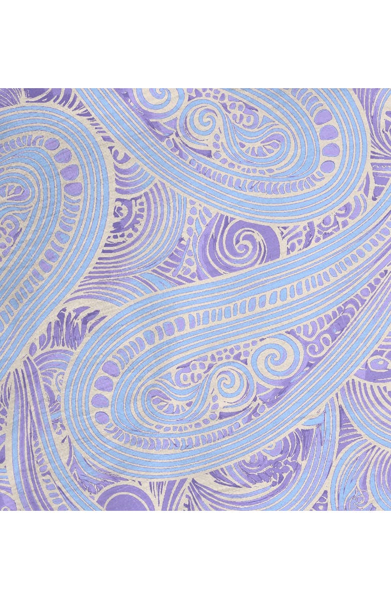 Lords of Harlech Marakesh Paisley Mens Wool Johnny Collar Polo, Alternate, color, Marakesh Paisley Helio