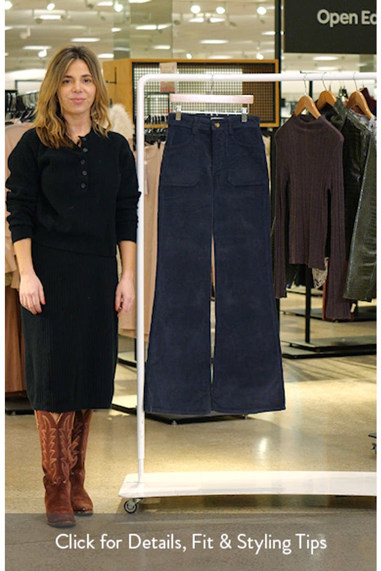 Bridget High Waist Corduroy Flare Pants video