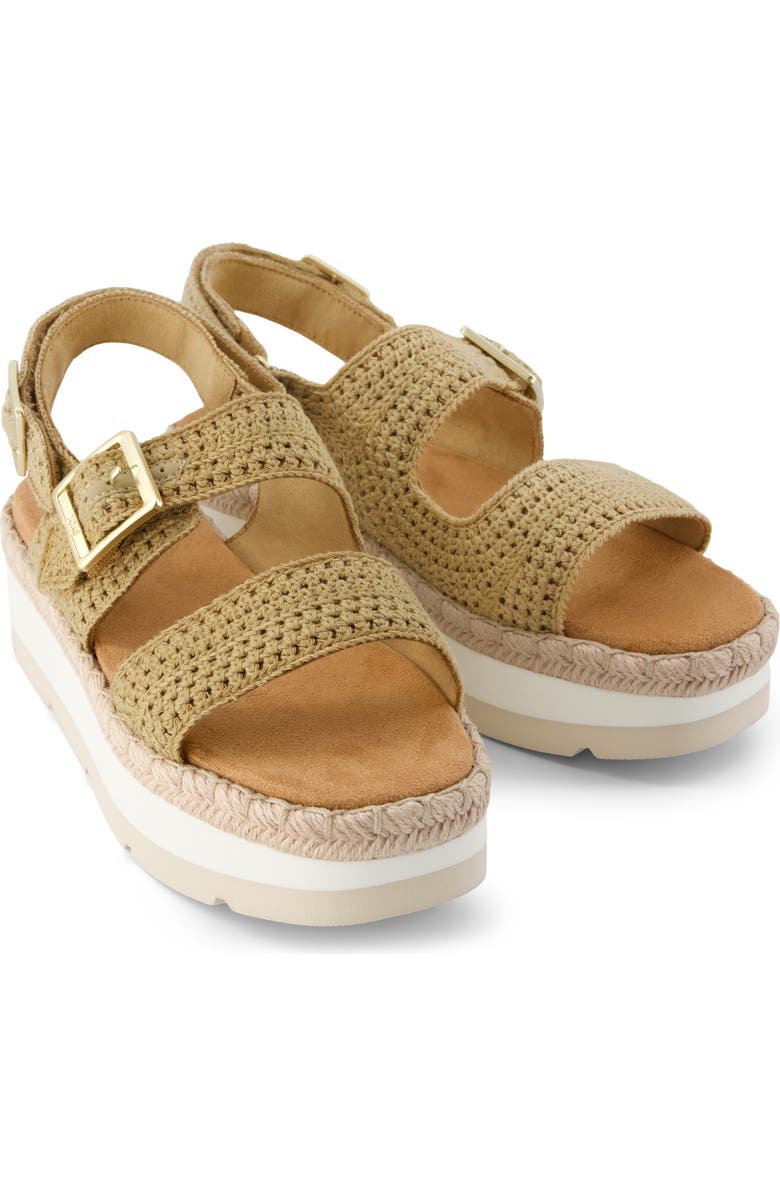 TOMS Giana Flatform Sandal, Alternate, color, Dark Beige