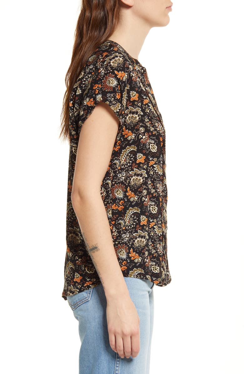 Treasure & Bond Allover Print Short Sleeve Top, Alternate, color, 