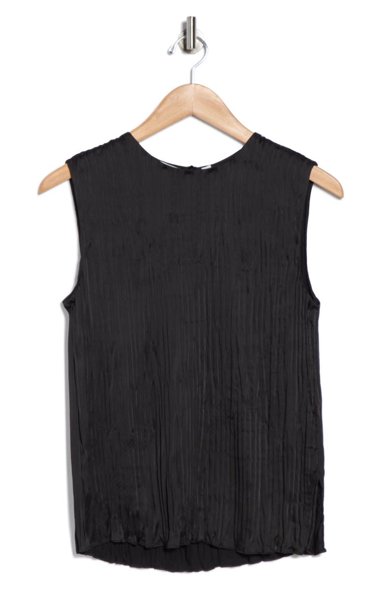 Vince Crushed Satin Shell, Alternate, color, Black