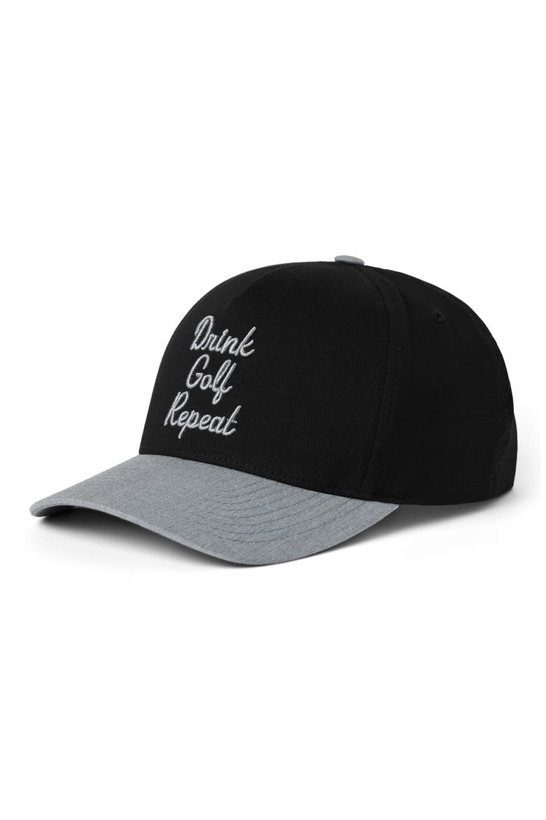 Swing and Sip Baseball Cap, Main, color, BLACK