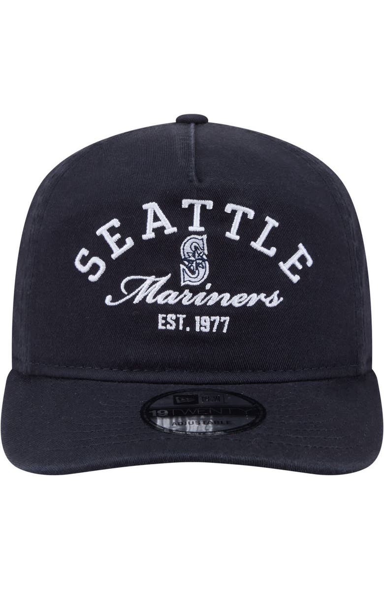New Era Men's New Era Navy Seattle Mariners Stacked 19TWENTY Adjustable Hat, Alternate, color, Navy