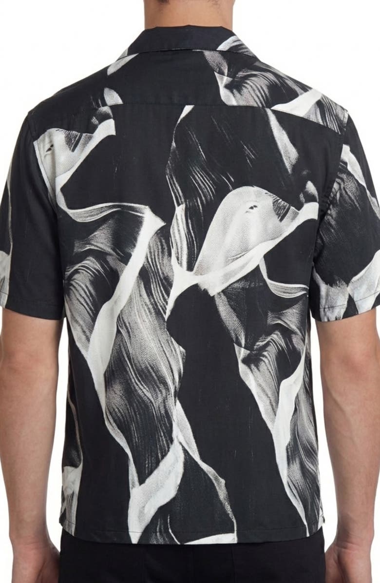 Report Collection Abstract Print Camp Shirt, Alternate, color,