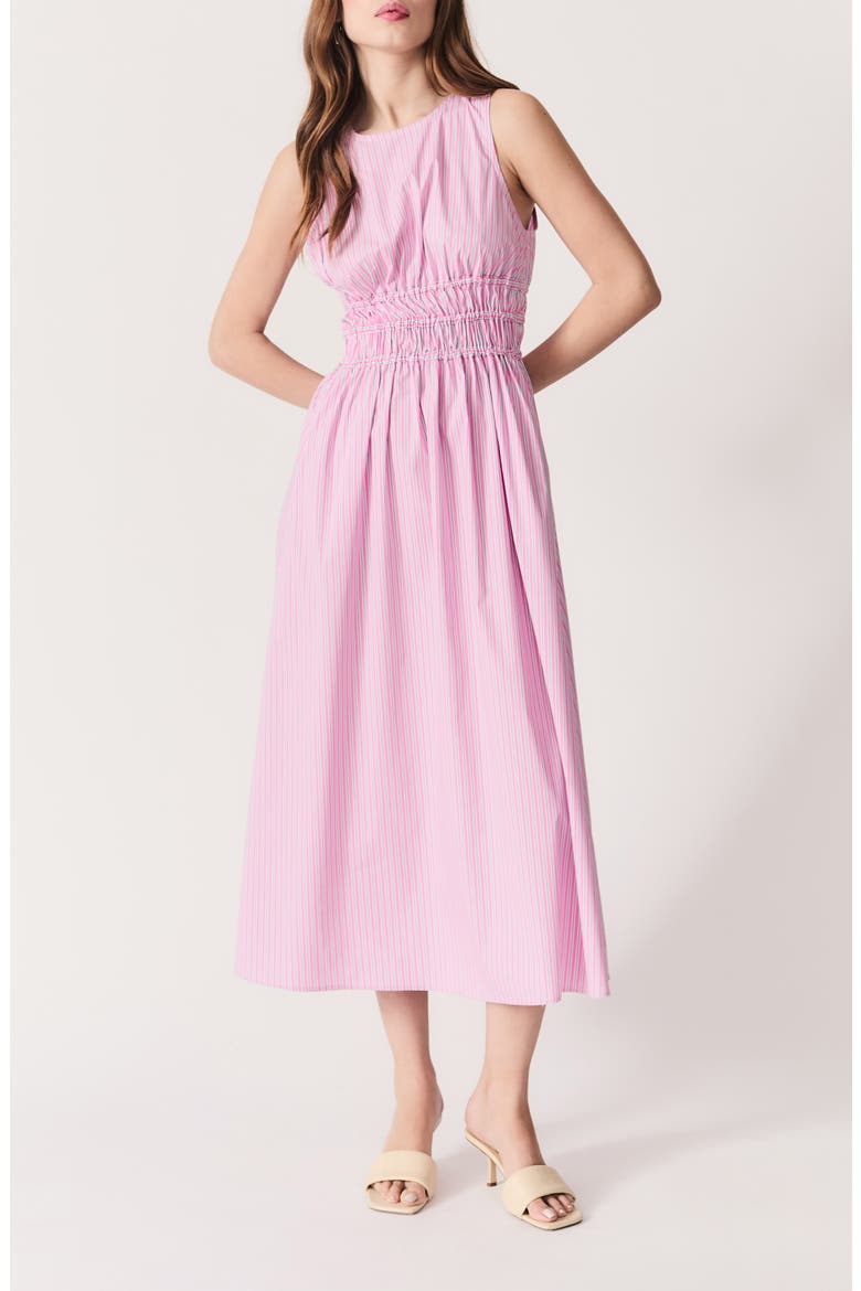 Capelas Stripe Cotton Maxi Sundress, Main, color, STRIPED PINK