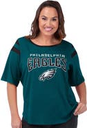 G-III 4HER BY CARL BANKS Women's G-III 4Her by Carl Banks Green Philadelphia Eagles Plus Size Linebacker T-Shirt