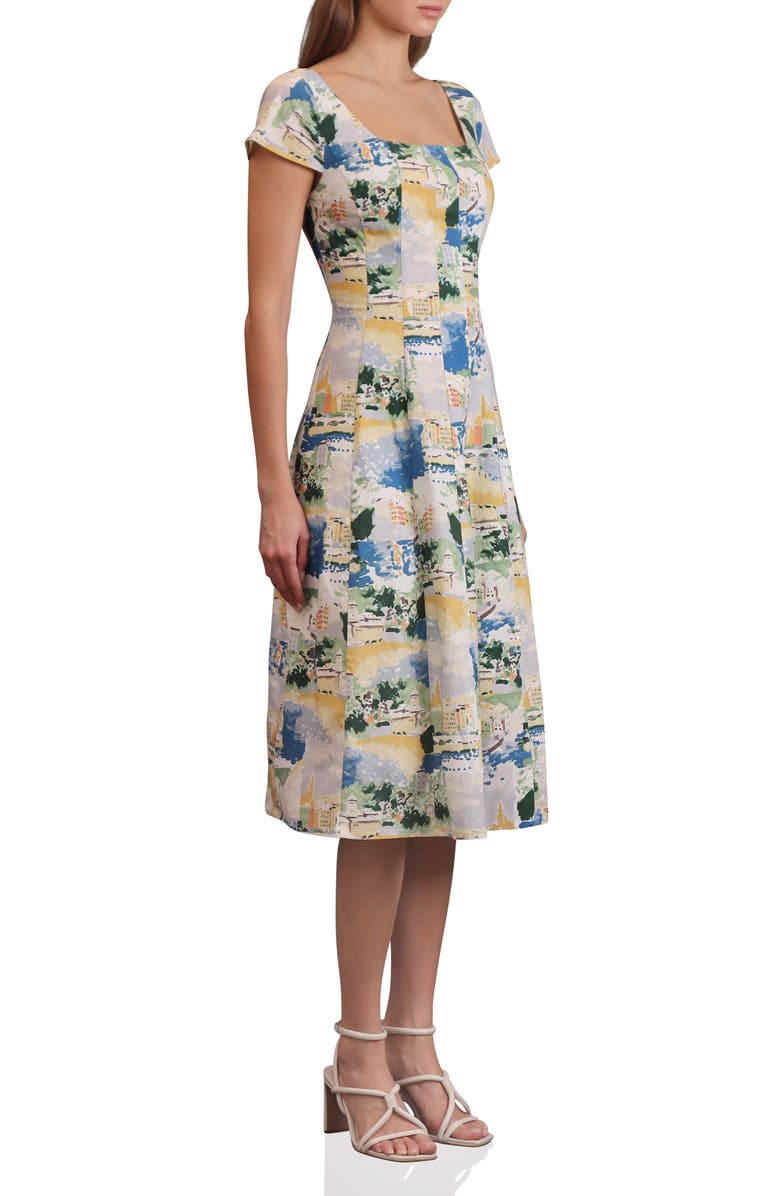 Avec Les Filles Seamed Fit and Flare Dress, Alternate, color,