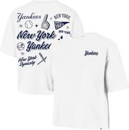 '47 Women's '47  White New York Yankees Collage Script Reed City T-Shirt