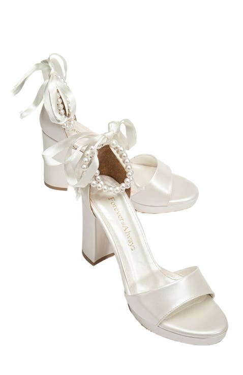 Renee Platform Sandals with Pearls