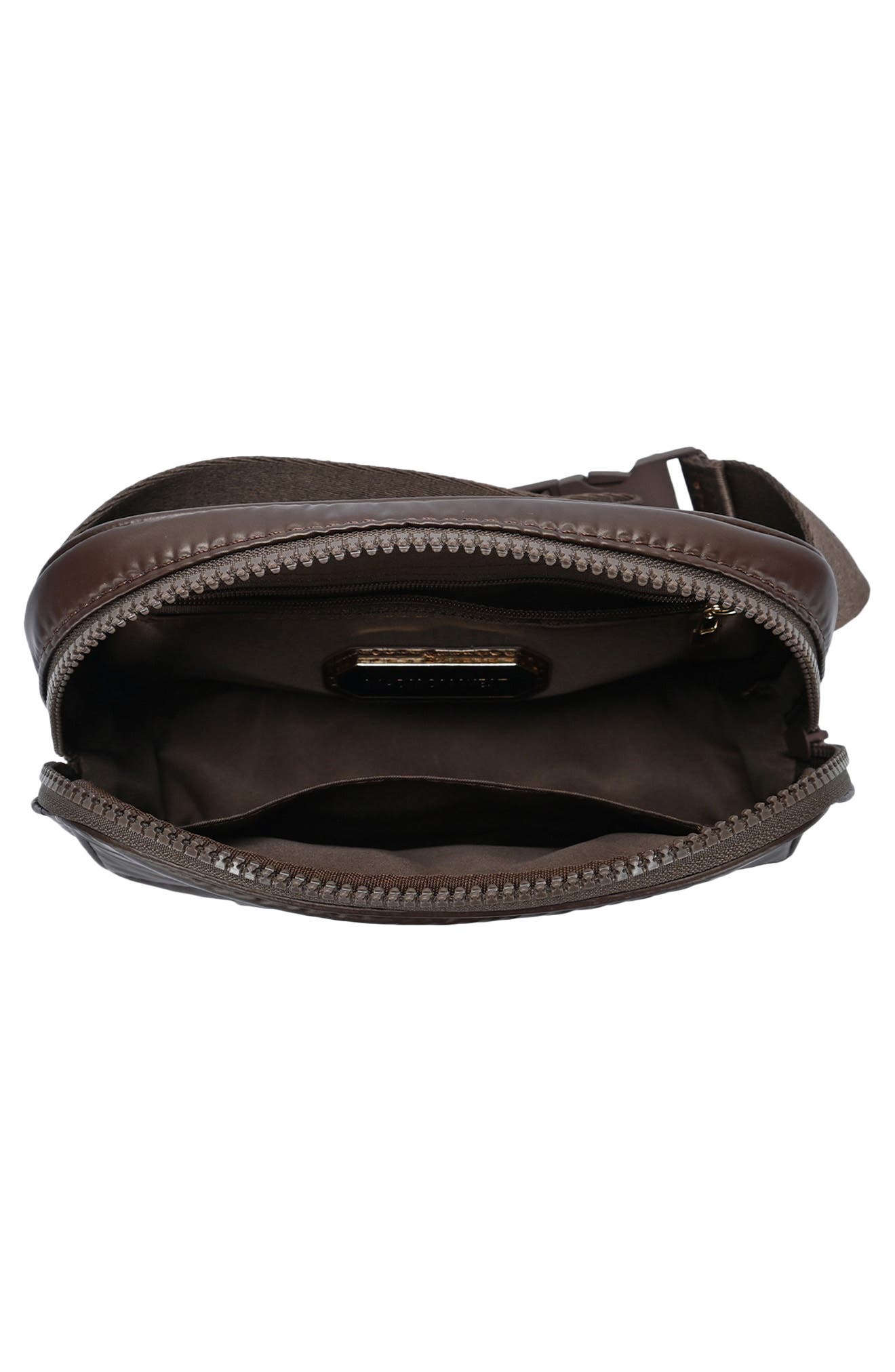 Madison West Nylon Puffy Belt Bag, Alternate, color, Brown