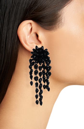 Isabel Marant Hanabi Beaded Clip-On Drop Earrings | Nordstrom