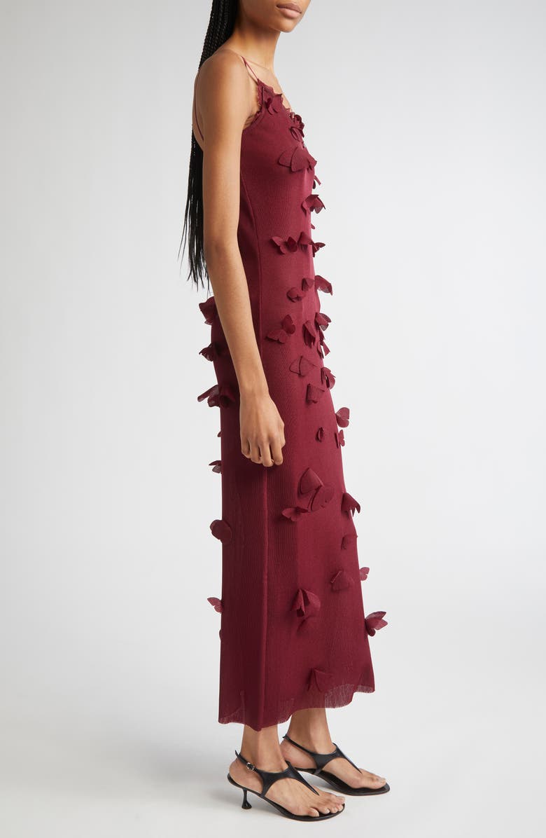 Coperni Butterfly Appliqué Slipdress, Alternate, color, Red