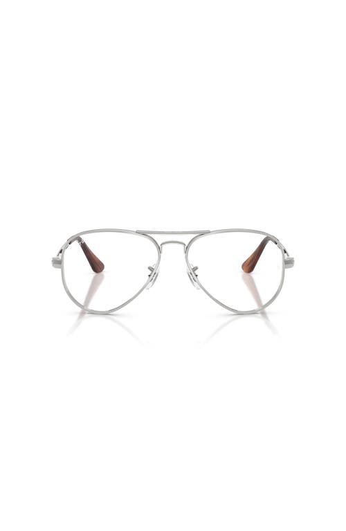 Ray Ban Ray-ban 58mm Pilot Optical Glasses In Silver