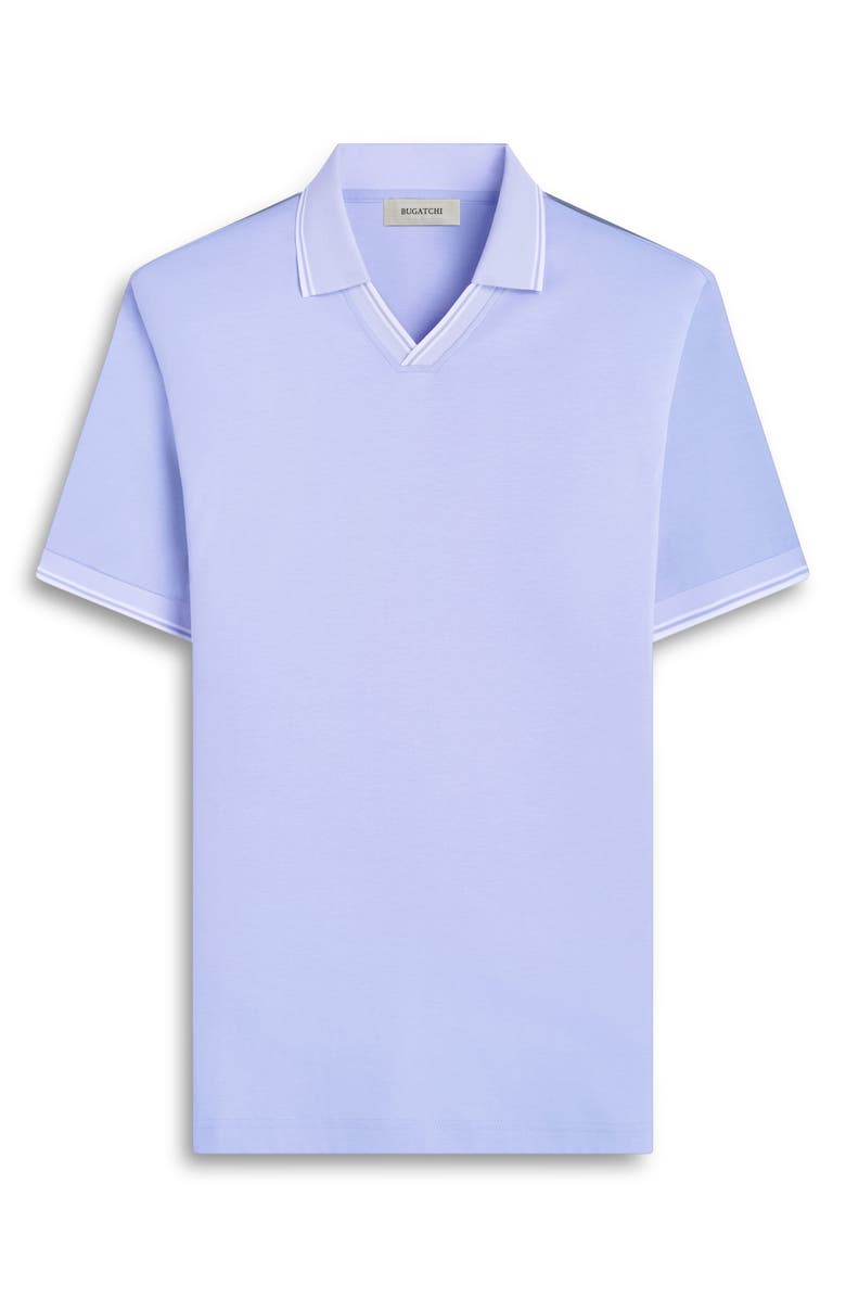 Bugatchi Tipped Johnny Collar Polo, Alternate, color, Sky